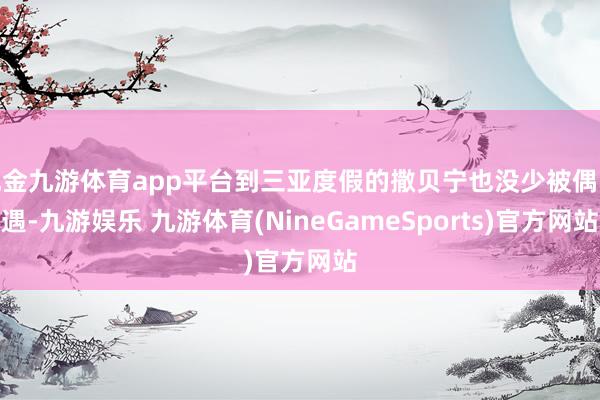 现金九游体育app平台到三亚度假的撒贝宁也没少被偶际遇-九游娱乐 九游体育(NineGameSports)官方网站